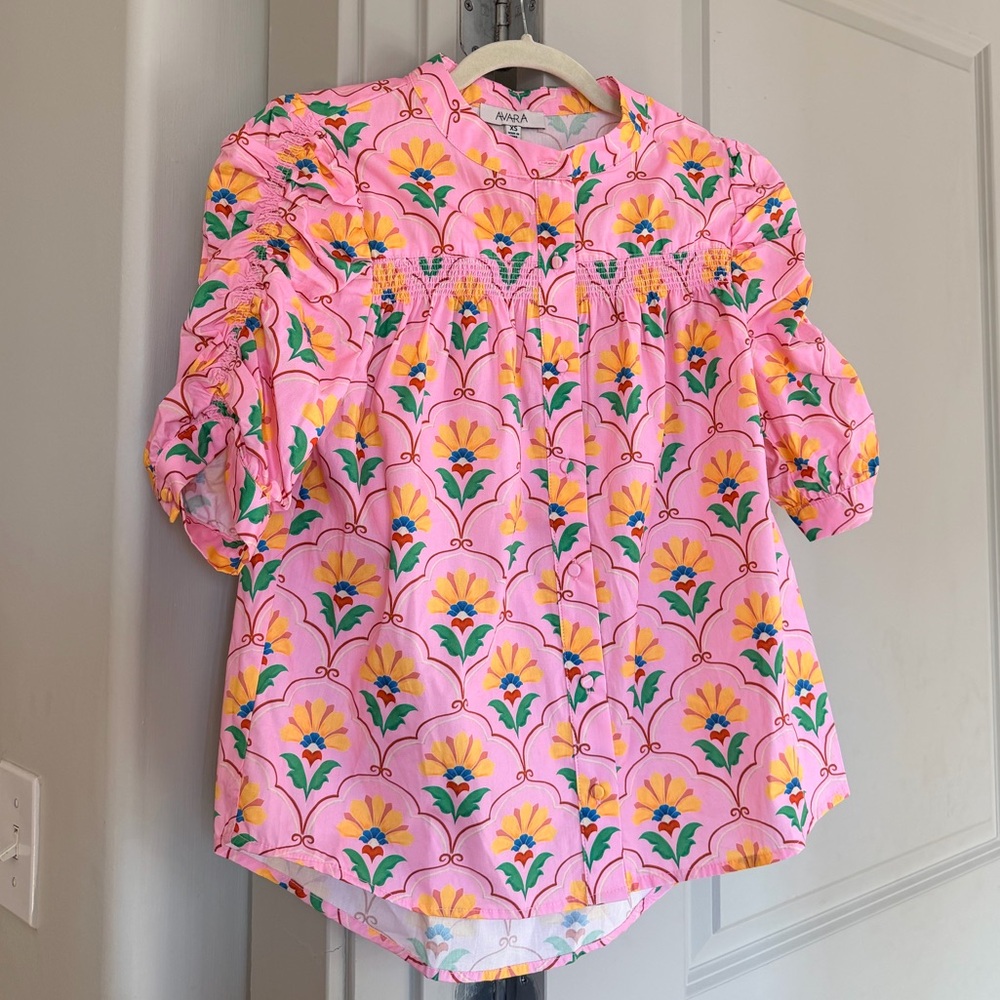Avara Maya Pink Multi Floral Top - Picture 5 of 5